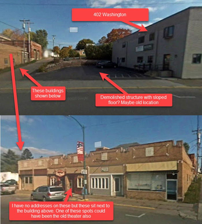 Perfect Theatre - 2018 Street View With Notations (newer photo)